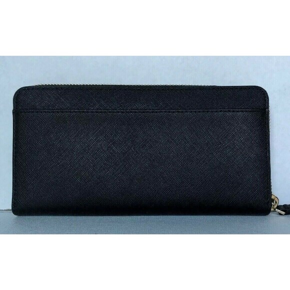 New Kate Spade Cameron Large Continental Wallet Saffiano Leather Black - Picture 5 of 7